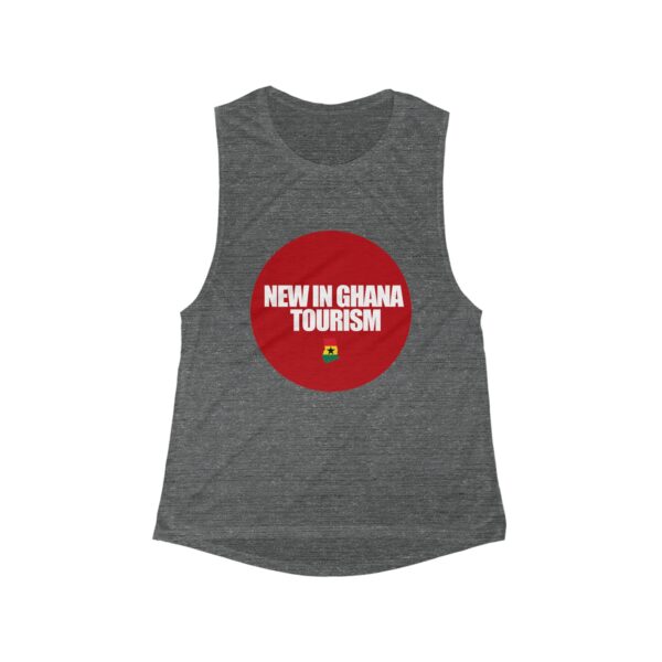 Ghana Tourism Flowy Muscle Tank - Women's Stylish Summer Top, Perfect for Travel, Vacation, Beach, Gift Ideas, Trendy Apparel - Image 3