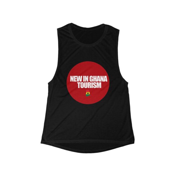 Ghana Tourism Flowy Muscle Tank - Women's Stylish Summer Top, Perfect for Travel, Vacation, Beach, Gift Ideas, Trendy Apparel